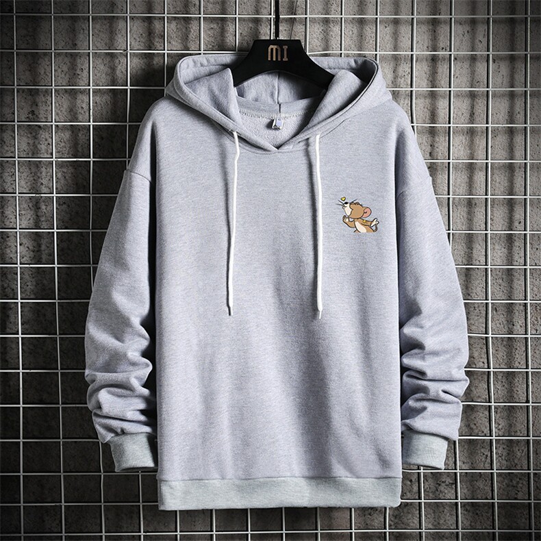 WY2132-P40纯棉连帽卫衣男大码运动帽衫宽松薄外套网格挂拍,男装卫衣,电商A040A
