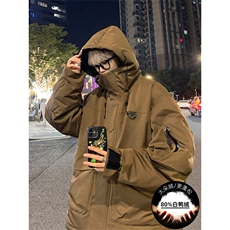 新标80重磅工装羽绒服保暖潮外套冲锋衣A436-973-P225控价298，男装羽绒服，电商A436