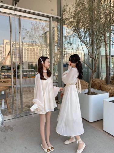 2021春季新品 闺蜜珍珠连衣裙图片