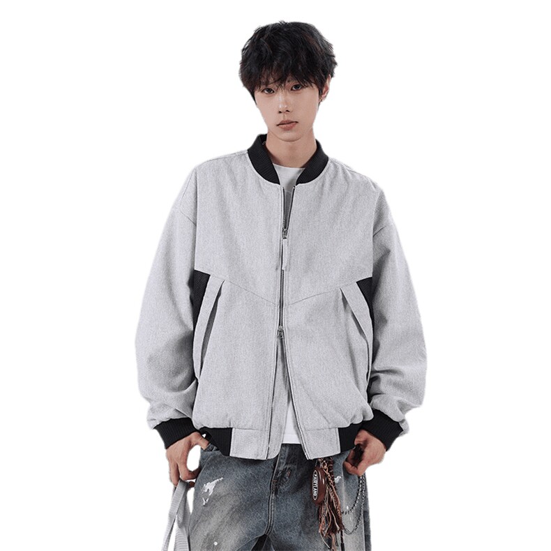 棒球领男工装夹克休闲潮牌高品质立领休闲外套A436-6107-P75,男装夹克,电商A436