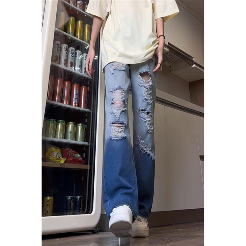 美式ins高街小众hiphop夏季破洞牛仔裤货号K729P60,男装牛仔裤,电商A063