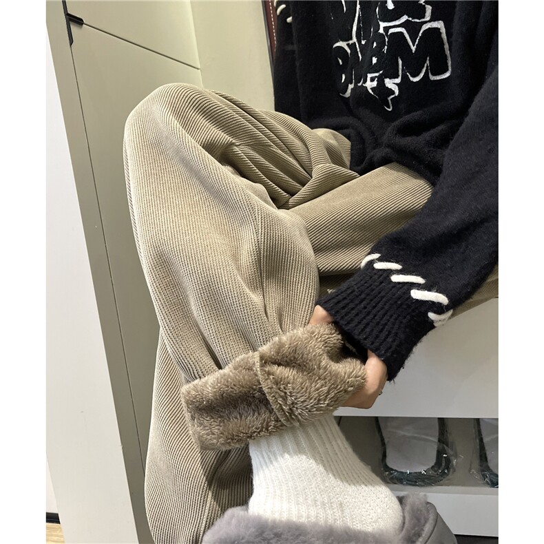 【现货M-5XL】XZ612-K8535-P60欧棉绒羊羔绒加厚雪尼尔灯芯绒裤,男装休闲裤,星座612