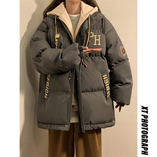 冬季宽松/假两件休闲外套潮加厚棉衣XZ102B-1M2681-P125，男装棉衣，星座102B-1