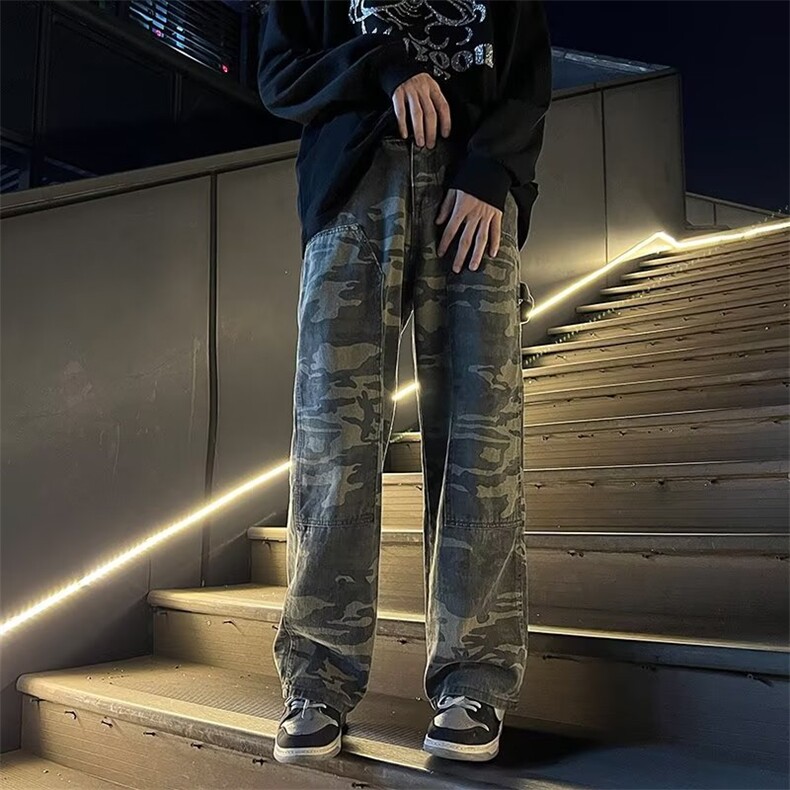 美式牛仔裤男春秋新款休闲直筒裤NK527P43,男装牛仔裤,星座1116-2
