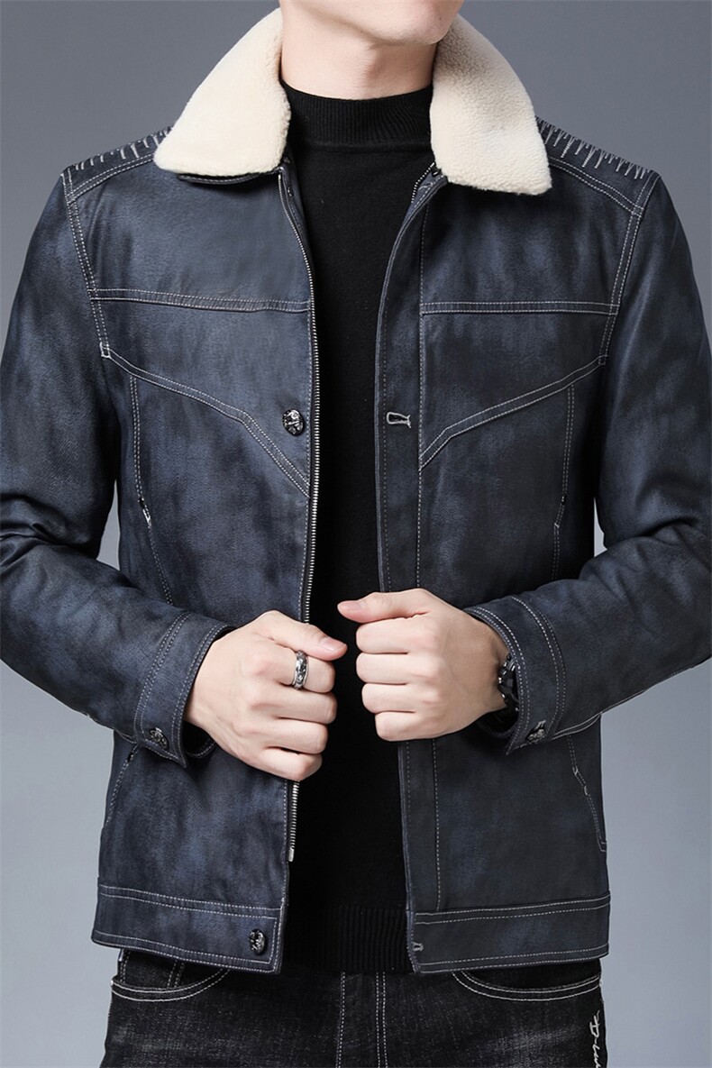 21冬季新款时尚羽绒服休闲宽松翻领外套男士90%白鸭绒ZG3316-P235,男装羽绒服,电商B212（原钱塘6029）