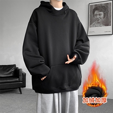 8XL-M连帽卫衣硬挺连帽卫衣男美式复古重磅帽衫加绒外套WY9105P68，男装卫衣，电商B238