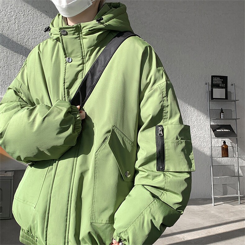 棉衣男冬季新款港风宽松休闲连帽面包服学生加厚棉服MF9006-P95,男装棉衣,星座214-3