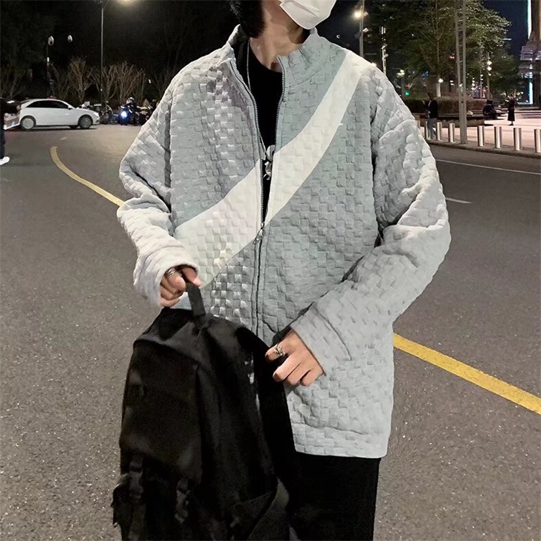 男春季新款卫衣华夫格拉链卫衣Y049P40,男装卫衣,星座1116-2