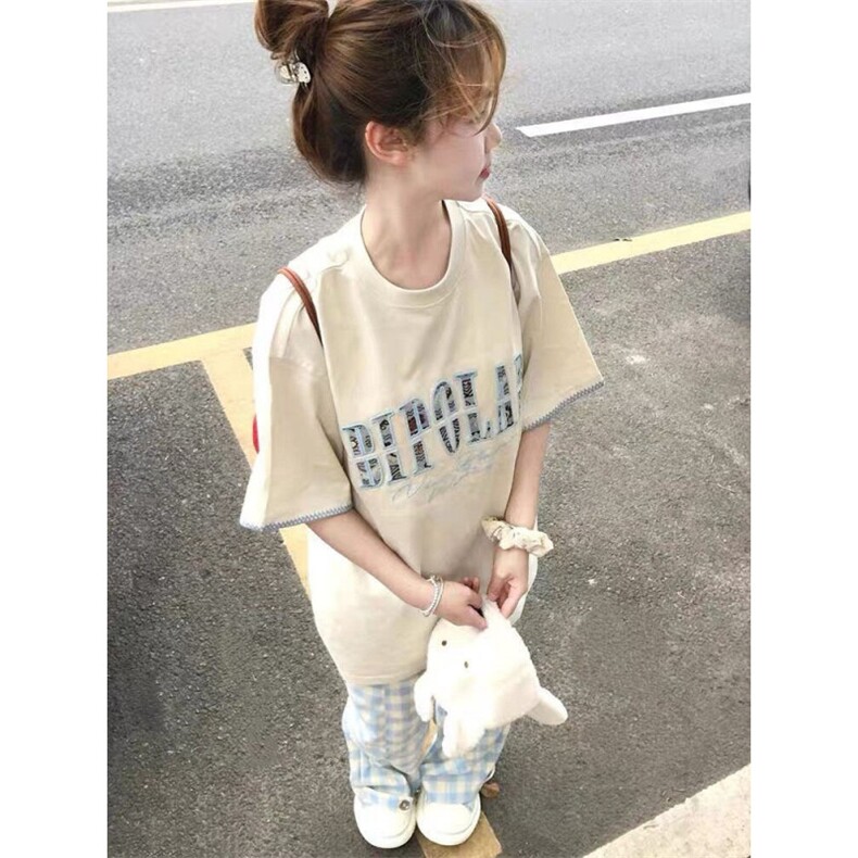 H0682-P35前后贴布刺绣夏季新款宽松短袖T恤女装,女装T恤,星座617A-2