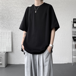 现货T1036-P32特 控58 M-5XL 简约大码立体设计短袖T恤图片