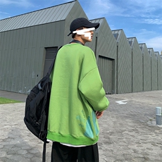 S6082-P35春季圆领卫衣男大码韩版宽松长袖外套男，男装卫衣，电商A040