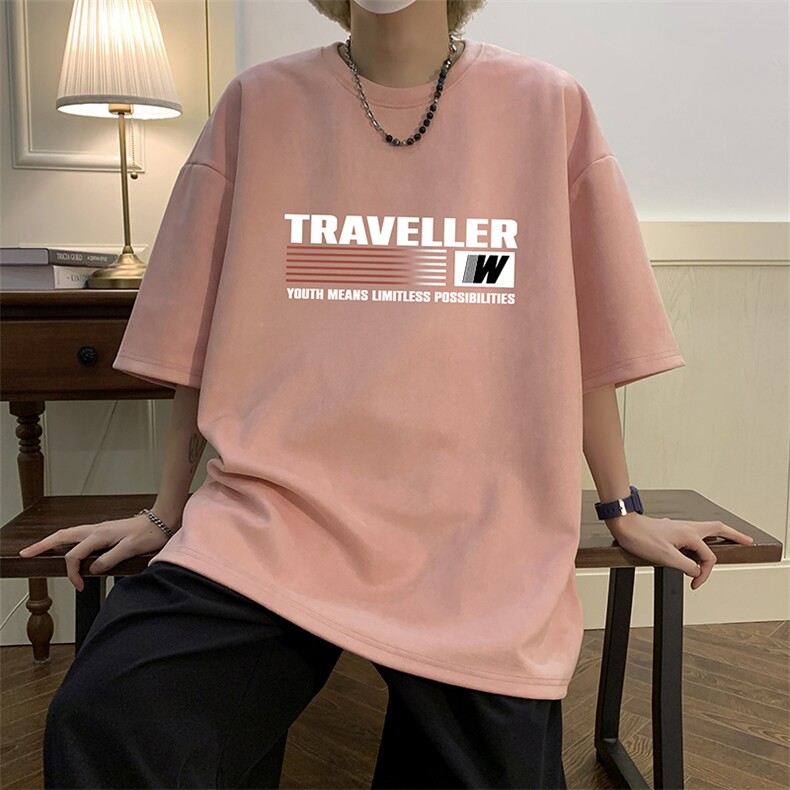 麂皮绒短袖t恤男大码半袖男酒店风JD82359-P25,男装T恤,电商A040