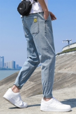 夏季九分牛仔裤男士韩版潮流宽松直筒薄款休闲长裤子夏天，男装牛仔裤，电商A318