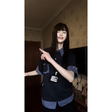 【有货】BK905CC-特P38假两件拼接polo衫短袖T恤男女，男装T恤，星座1007（原301D）