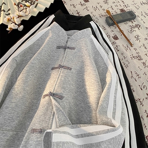 风盘扣开衫设计感重磅卫衣宽松潮上衣外套W4648-P56【特价】图片
