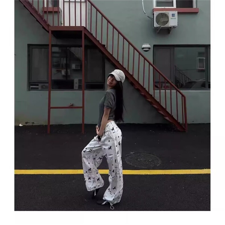 高街vibe潮牌黄泥染水洗做旧破洞牛仔裤男美式复古宽松直筒阔腿裤,男装牛仔裤,星座506A