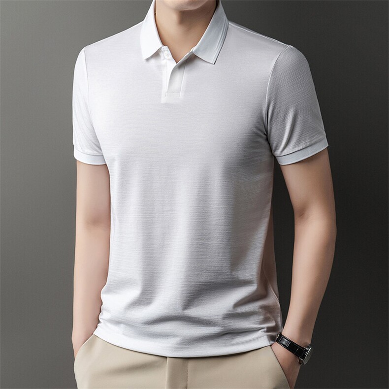 DN25396春夏男士新款短袖T恤青年修身翻领体恤休闲打底衫,男装T恤,电商B360
