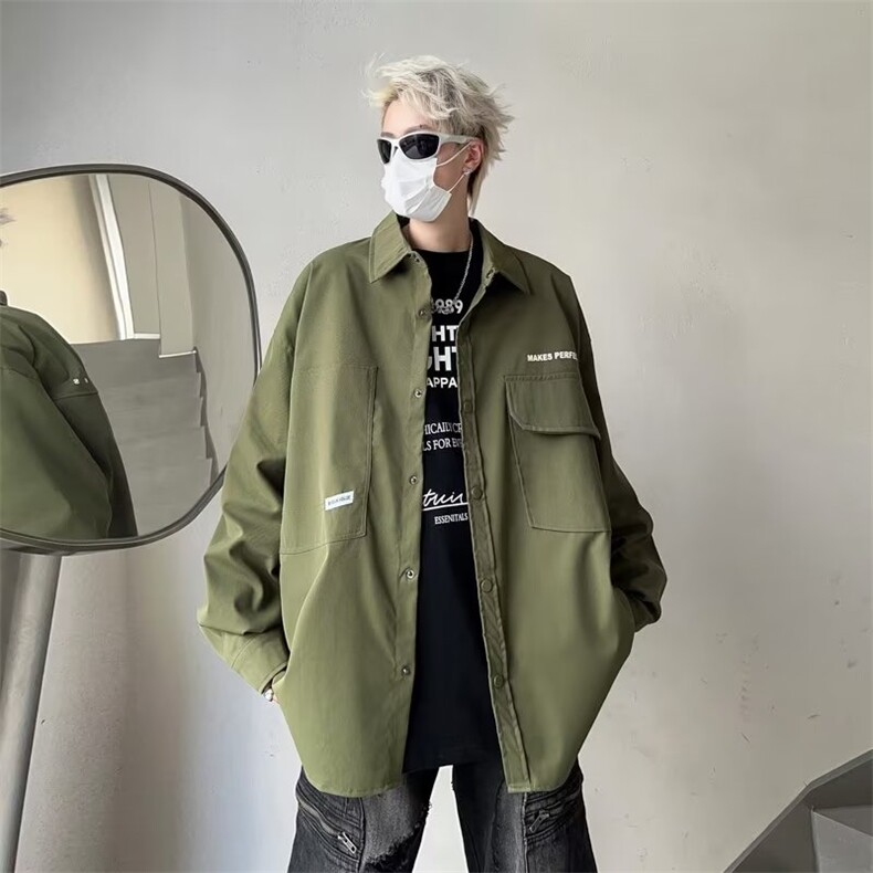 2025春新款斜布料纯色简约长袖衬衣CS645P40,男装衬衫,星座1108