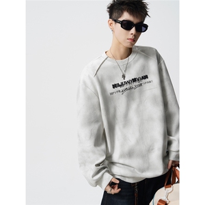 HW2532-特P45控78面布54.2棉45.8聚酯polo领情侣卫衣宽松外套男图片