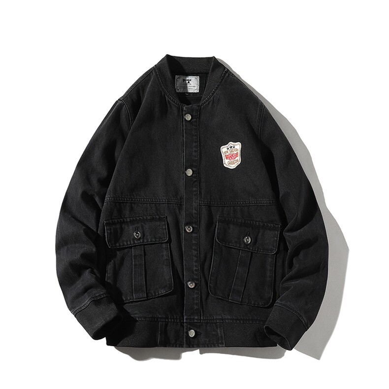 春季新款男士外套牛仔衣棒球服夹克衫韩版休闲修身青年潮8169-P80,男装夹克,电商A318