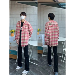 美式高街vibe重工艺水洗水泥灰hiphop弹力牛仔裤货号K2410P55图片