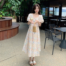 现货210-3266-P125-k178法式碎花甜美新款连衣裙，女装连衣裙，浙宝210（原浙宝191）