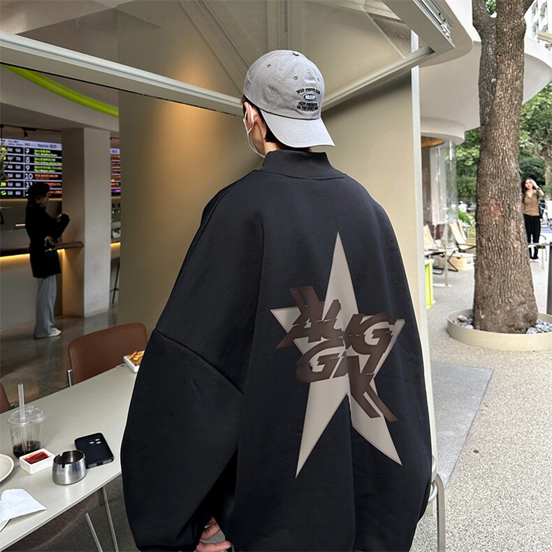 男装加绒加厚高领卫衣落肩袖B239-G68-P48,男装卫衣,星座514-2(原B239)