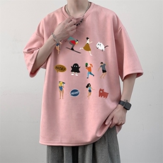 麂皮绒短袖t恤男大码半袖男JD82303-P25，男装T恤，电商A040