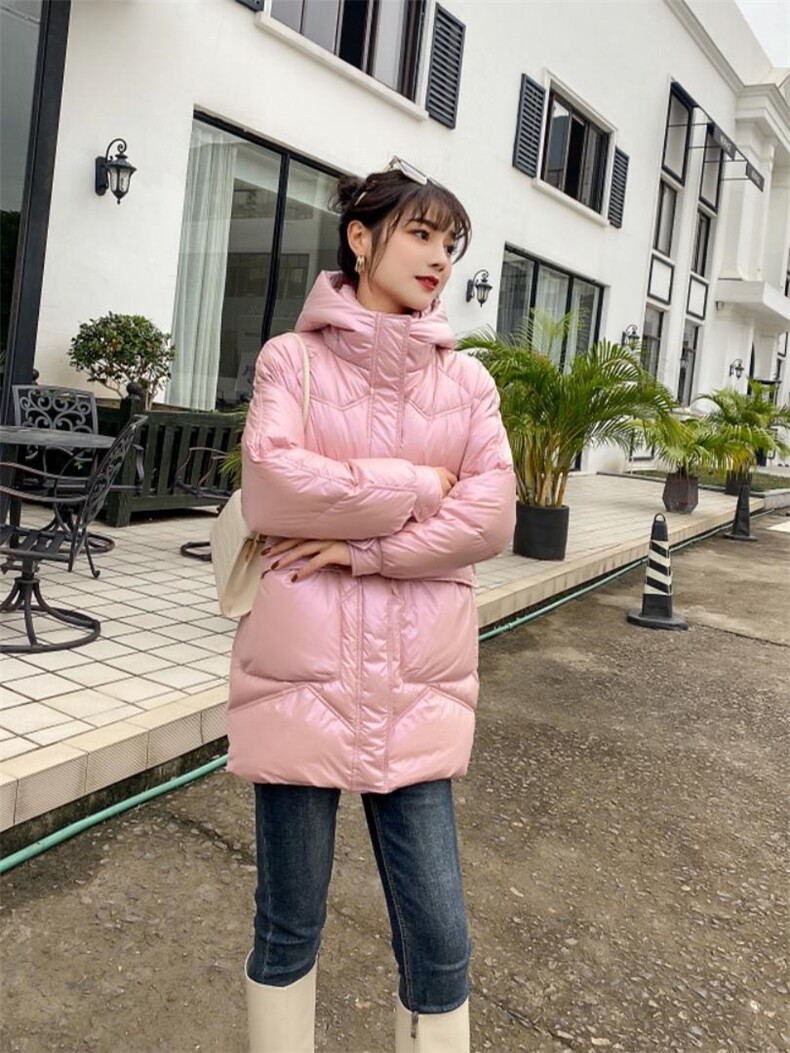 【现货】冬季新款：时尚休闲韩版亮面羽绒服，女装羽绒服，越野沙丘R