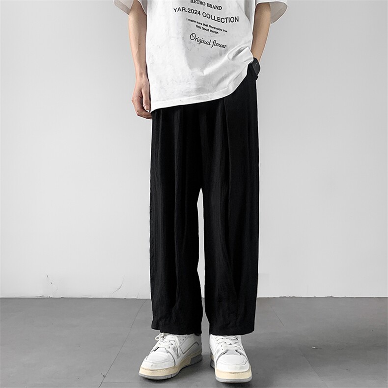 8XL-M风亚麻裤男宽松棉麻裤子大码阔腿裤灯笼裤新中式K965P30图片