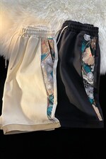 1港风大码M-5XL日系刺绣民族风潮五分裤短裤男DK7791P45控59，男装牛仔裤，星座226-2