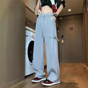 DA601-P40夏季休闲裤子男2025新款直筒长裤潮牌工装冲锋裤青少年图片