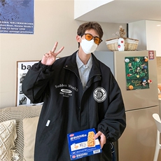 卡其色cleanfit美式冲锋衣男机能风半高领外套潮牌立领棒球服夹克，男装夹克，电商A247