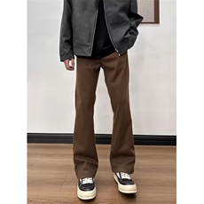 1506/QA210/P43秋冬直筒微喇裤子高级休闲情侣黑色垂感西裤男，男装西裤，星座1506