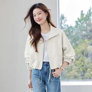 正品2025新款依尚街区短款长袖短外套 女 百搭 休闲图片