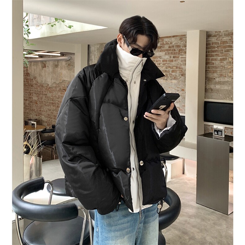 双层领PU皮拼接假两件棉服外套男冬季加厚MY1133-特P90,男装棉衣,星座403（原603-1）