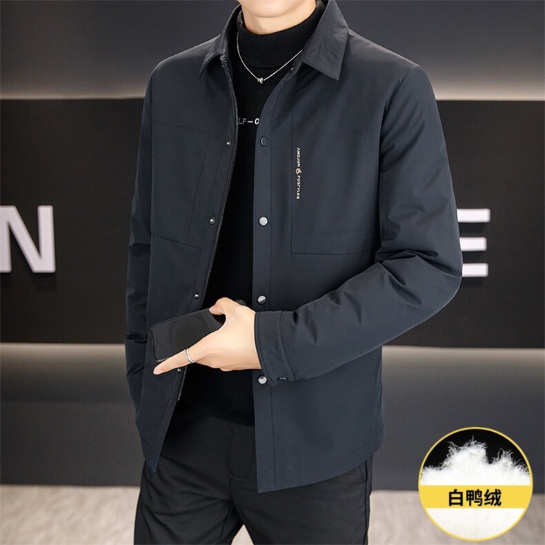 新标50白鸭绒冬季新款男士翻领休闲商务羽绒外套男Y98022，女装短外套，星座310B-3