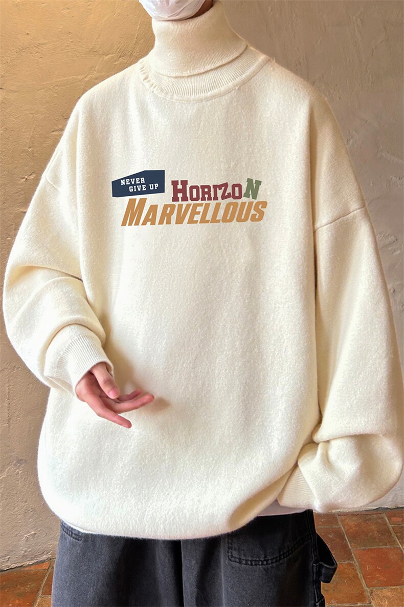 8XL高领毛衣男大码胖子堆堆领打底羊毛衫GM45384-P45加绒款-P65,男装T恤,电商A040