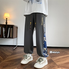 XZ616早秋季新款风刺绣拼接休闲裤TY922M-5XL特P30控58，男装休闲裤，星座512A（原616）