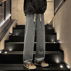 8XL-M牛仔裤男士直筒宽松特大码胖子阔腿裤男款长裤NZ110-P45控58，男装牛仔裤，电商D206-1
