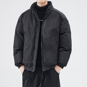 现货冬季美式休闲加厚雪山外套夹克立领纯色三防户外工装棉服图片