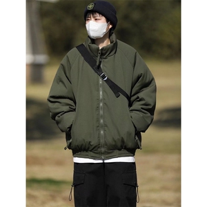 日系立领棉衣男士美式冬季新款加厚外套潮牌工装棉服DT03 P75图片