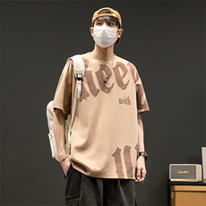 新款短袖男创意灰墙夏季t恤休闲百搭印花圆领T恤男上衣TC3137-P35，男装T恤，星座717