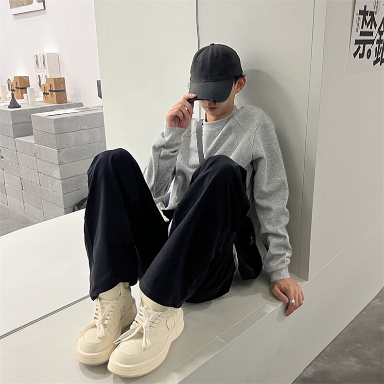902-105-P39100棉松紧腰休闲裤男卫裤搭配卫衣夹克毛衣牛仔裤子,男装休闲裤,星座902A