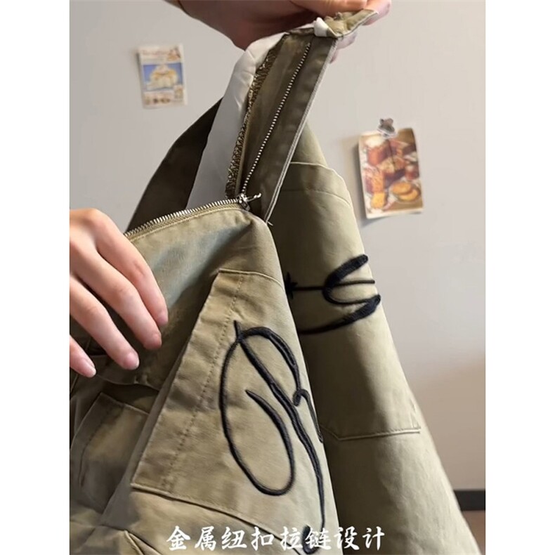 网图现货复古宽松阔腿刺绣弯刀裤做旧水洗休闲工装裤R2511-P65,男装工装外套,星座1005-4