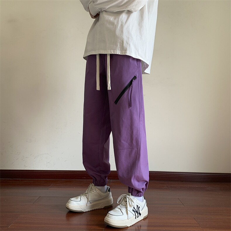 KP821P55美式潮流休闲裤男港风宽松直筒拖地裤束脚裤卫裤,男装休闲裤,星座1204-3