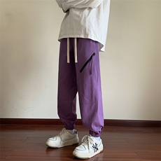 KP821P55美式潮流休闲裤男港风宽松直筒拖地裤束脚裤卫裤，男装休闲裤，星座1204-3