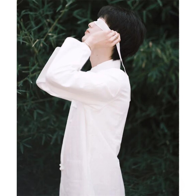 新中式风盘扣花衬衫民男装改良版汉服中山唐装男C1181-P45,男装衬衫,星座910-5