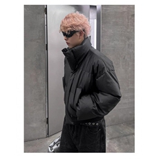 美式复古立领短款加厚棉服外套男女冬季小众高级感cleanfit棉衣潮，男装夹克，星座506A