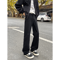 春季高个子加长牛仔裤男微喇美式188cm115直筒阔腿休闲裤KZ027P65，男装牛仔裤，电商B312